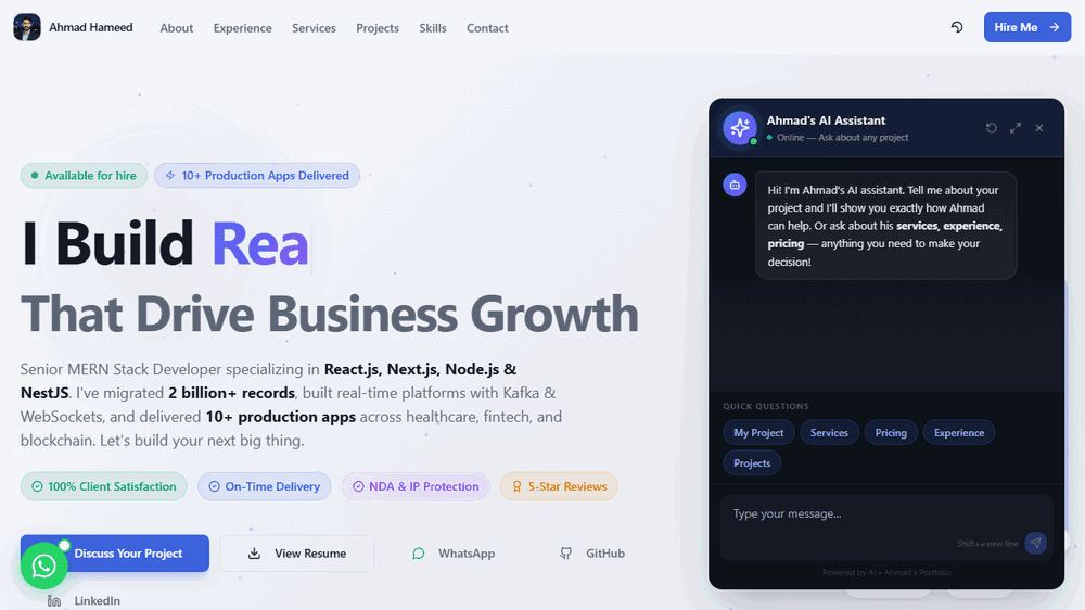 AI Portfolio Assistant